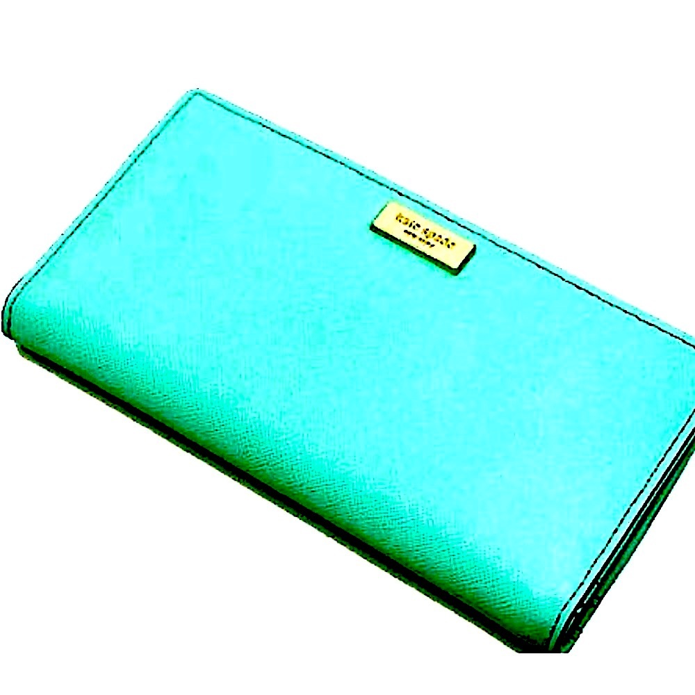 Nwot Kate Spade T & Co. Color Large Wallet. Snap closure, zipper pocket  on back - Picture 2 of 12